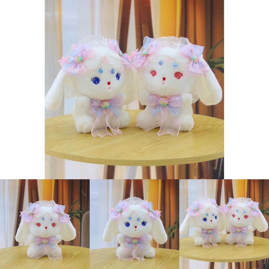 Плюшевая игрушка-кролик с дизайном ленты-ракушки, мягкая набивная игрушка для детей в подарок