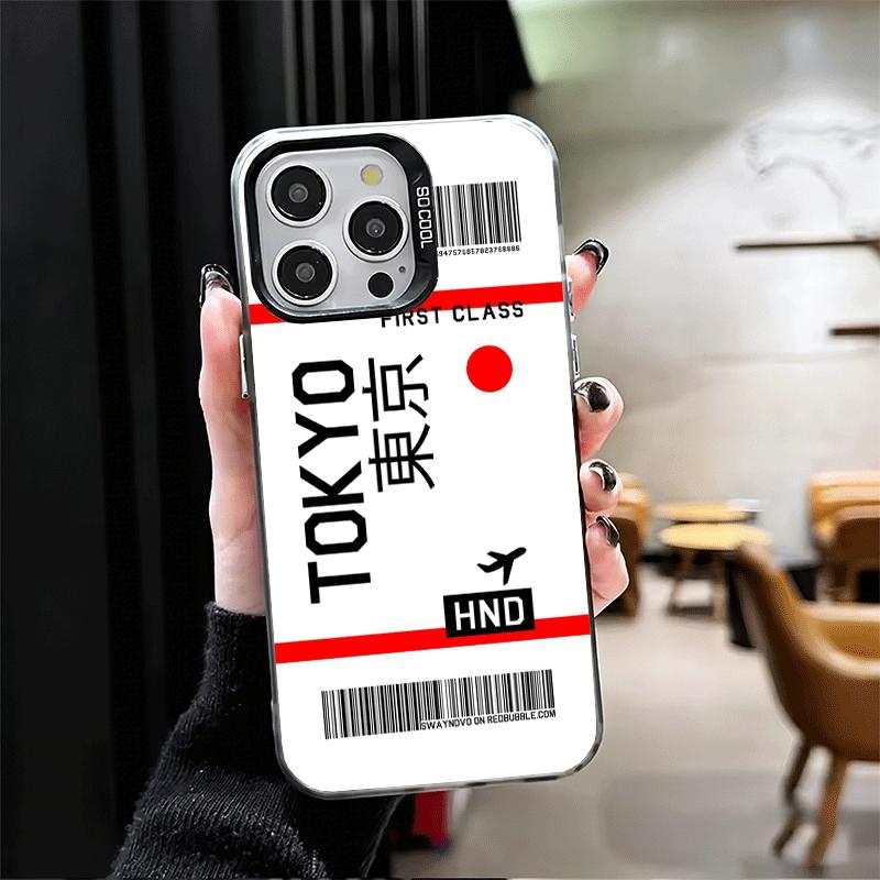 Билет на самолет для путешествий Ударопрочный чехол для телефона для iPhone 17 Air 16 16E 15 Pro Max 14 Plus 13 Mini 12 Задняя крышка Противоударный Fundas