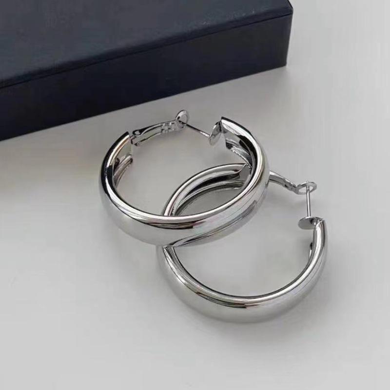European and American fashion high-end atmospheric earrings trendy cool earrings versatile personalized party big earrings exquisite commuter earrings