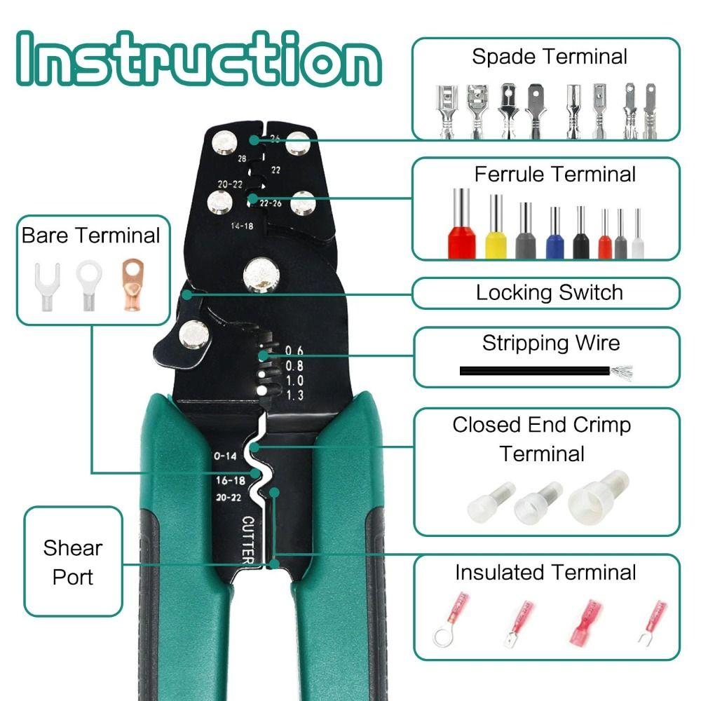 10-26 AWG Wire Stripping Tool Integrated Design Hand Crimping Tool Cable Connection