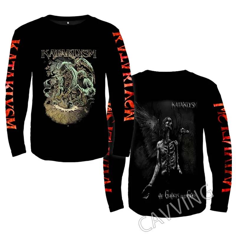 Новая Модная Печатная Толстовка с Круглым Вырезом Kataklysm Band Rock Готический Топ Harajuku Хлопок Унисекс Одежда Мужская Одежда