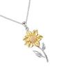 Women Necklace Delicate Temperament Sunflower Pendant Necklace Elegant Alloy Clavicle Chain