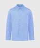 MARINE SERRE (M) Moonogram Jacquard Cotton Long Sleeve Shirt Chambray Blue