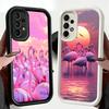 Розово-красный Мечтательный Фламинго Мягкий Чехол для Телефона для Samsung Galaxy A17 A16 A26 A36 A56 A15 A25 A35 A55 A14 A24 A34 A54 A13 A23 A33 A53