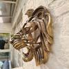 Rare Find Large Lion Head Wall Mounted Art Sculpture Gold Resin Lion Head Art Wall Luxury Decor Kitchen Wall Bedroom Dropshippin