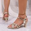 Fashion Fashion Women Sexy Sandals 2025 Summer New Brand Spike Heels Designer Shoes Women Lightweight Heeled Peep Toe High Sandals Women