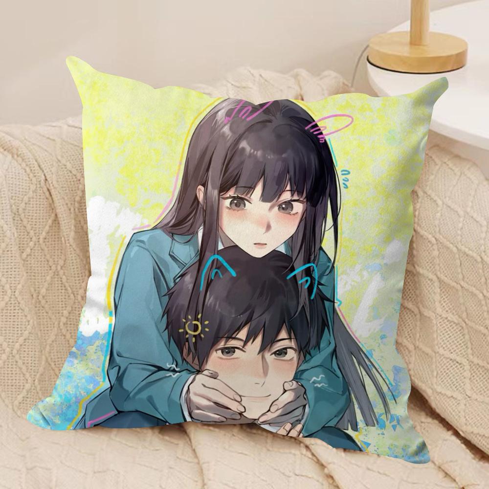 KKimi Ni TTodoke Anime Cushion Cover Soft Plush Fabric DoubleSided Printed Sofa Cushion Cover for All Seasons Home Decor Gift