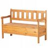 Wooden Garden Bench With Backrest 120cm With Box Terrace Balcony Garden