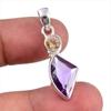 Ювелирный кулон из стерлингового серебра 925 пробы с натуральным аметистом и цитрином 1,25 дюйма e1e33