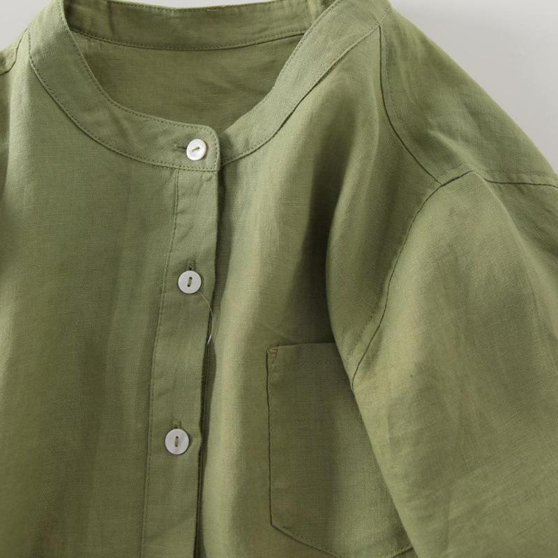 Платье женское однотонное повседневное платье-рубашка из конопли, свободное, утягивающее, большого размера, с рукавами, длинная юбка