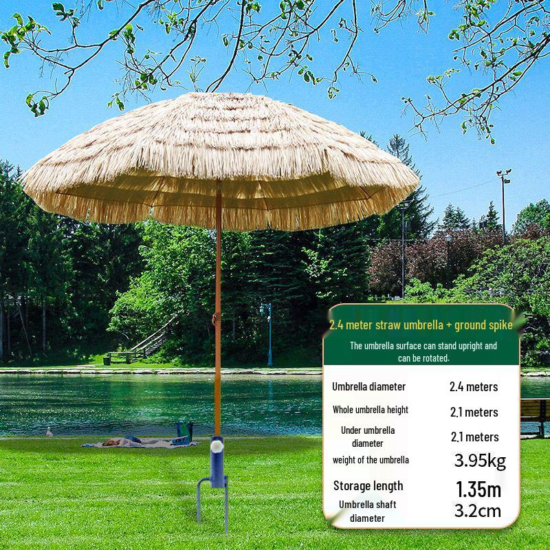 Outdoor Sunshade: Anti-Straw Hat Thatch Umbrella for Patio, Photography, and Garden