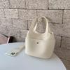 Korean Ins New Vegetable Basket Bag Handbag Bag Simple and Fashionable Soft Leather Texture Crossbody Bucket Bag for Women