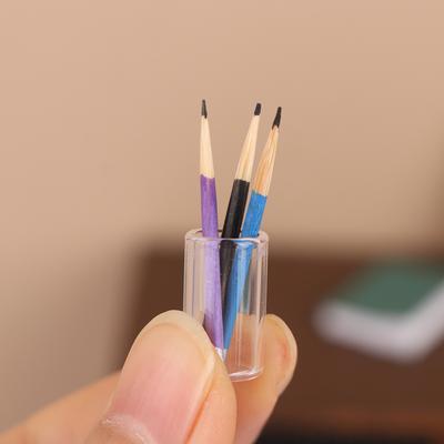 1/12 кукольный домик мини карандаш держатель набор кукольный домик школьные канцелярские принадлежности кукольный домик украшения аксессуары детская ролевая игрушка