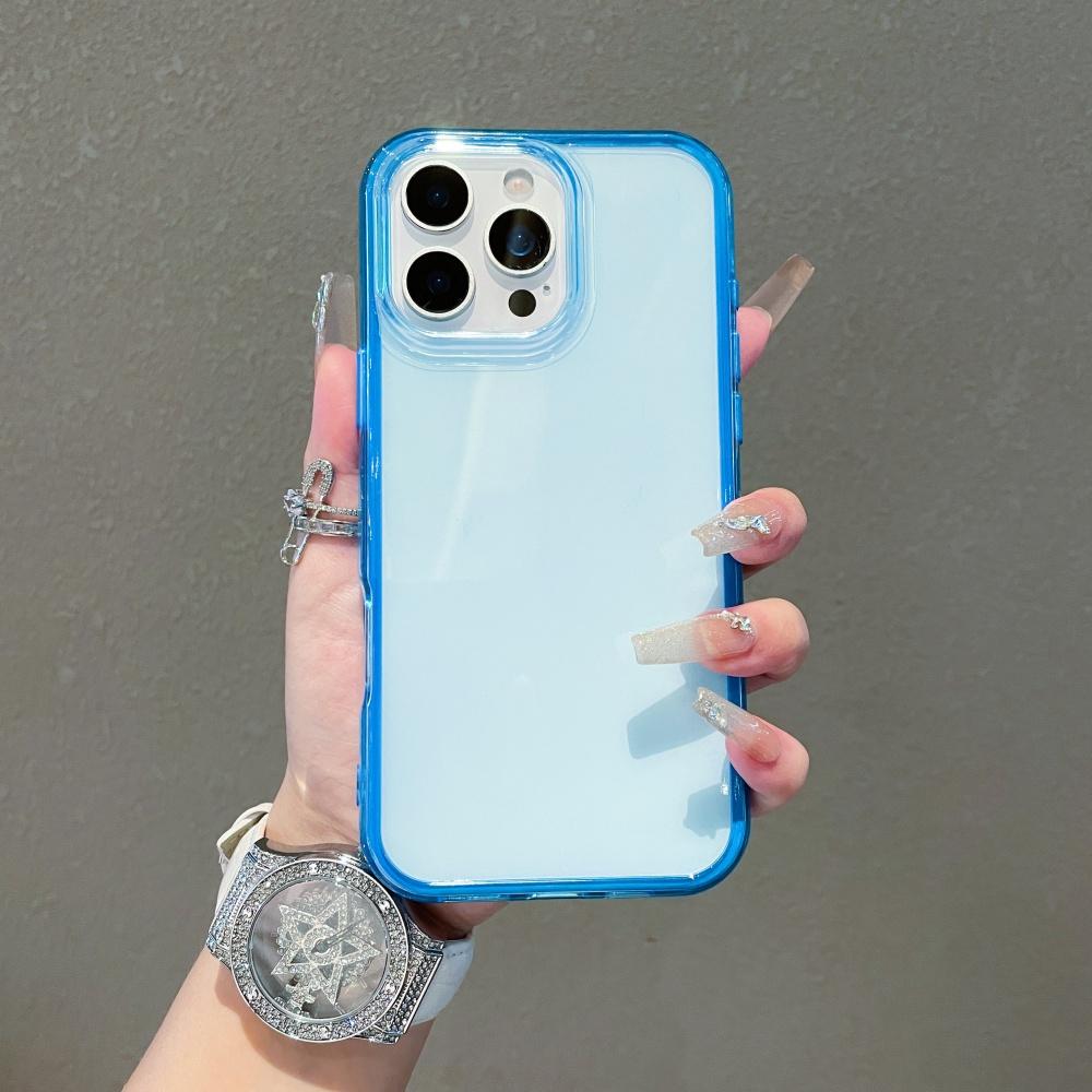 Роскошный Яркий Конфетный Цвет Ударопрочный Чехол для iPhone 16 15 14Plus 13 12 11 Pro Max Мягкий Бампер Броня Эстетичный Прозрачный Чехол для Телефона