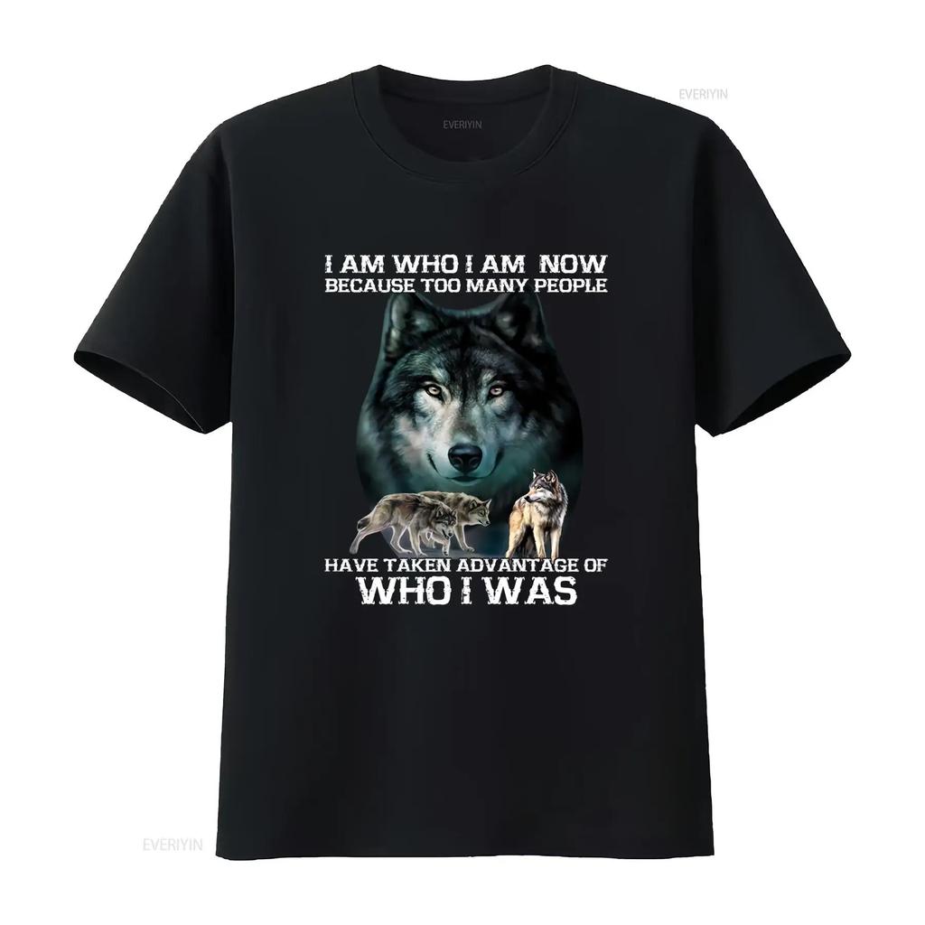 Cool Streetwear Realistic Wolf Pack Inspirational Quote Print Casual T Shirt Vintage Soft Stretched Fashion Unisex
