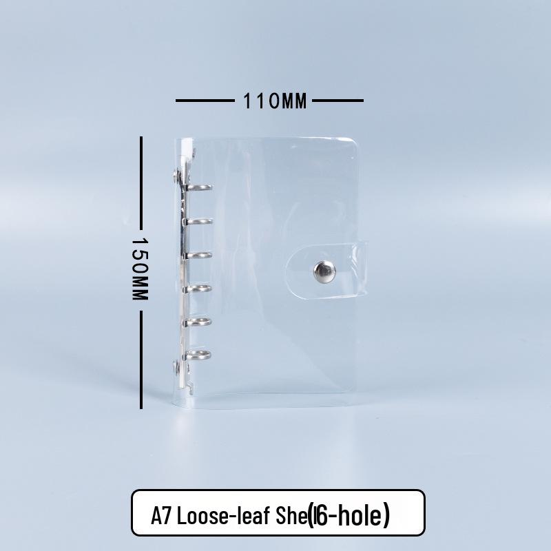 A7/A5/A6/A4/B5 Прозрачный ПВХ планер с кольцевым механизмом и обложкой для блокнота