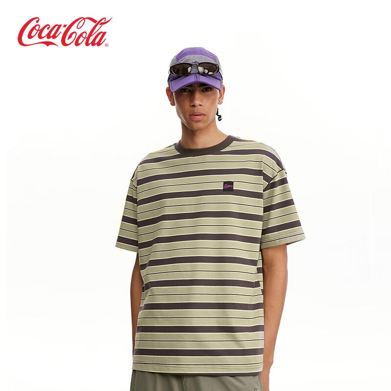 Хлопковая футболка с коротким рукавом в полоску Coca-Cola