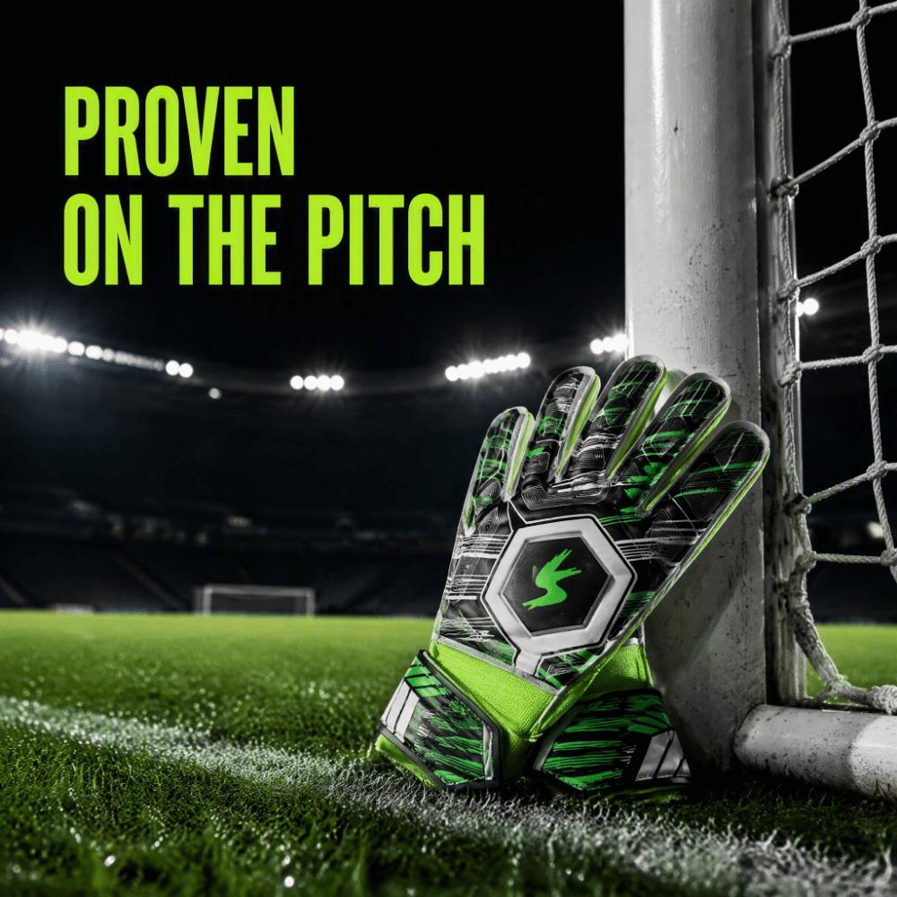 2pcs Latex Palm Goalkeeper Gloves PU Back Hand Football Goalkeeper Gloves  Outdoor Pitch Activity