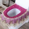 Soft Lace Retro Lace Cushion Toilet Seat Cushion Household Toilet Ring Cover Antibacterial