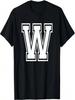 Футболка с монограммой из varsity-алфавита, инициалом имени W