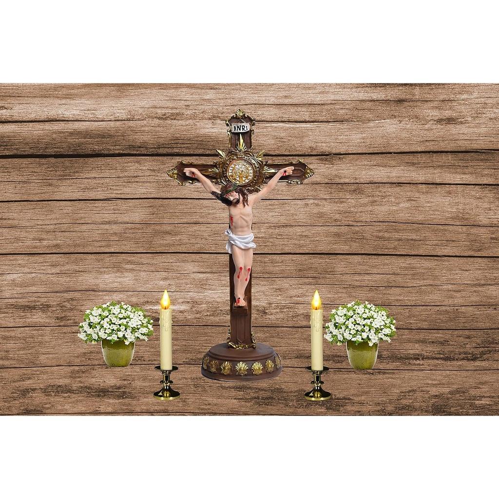 Table Crucifix with Lord Jesus Christ In 12 Inch for Prayer Room Gifting and Decoration
