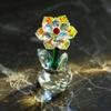 1pc Crystal Sunflower Statue, Glass Flower Decoration, Romantic Valentine's Day Wedding Gift, Decorative Sun Catcher Collectible