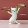 Cat Strorage Storage Tray Resin Cat Statue Figurine Candy Jewelry Earring Ring Key Holder Tray Bowl HomeTable Living Room Decor