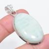 Aquamarine Gemstone 925 Sterling Silver Jewelry Pendant 2.05"