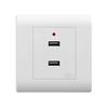 Dual USB Wall Socket Charger AC/DC Power Adapter Plug Outlet Plate Panel White