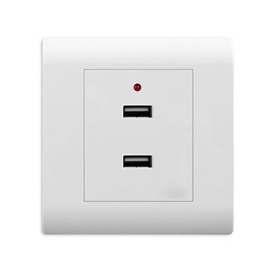 Двойная настенная розетка USB, зарядное устройство, адаптер питания переменного/постоянного тока, розетка, панель, белая