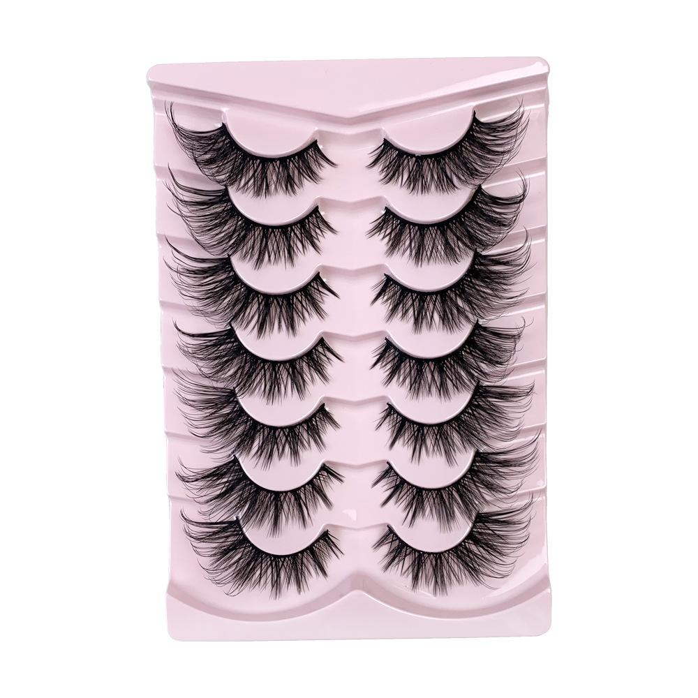 3D false eyelashes 7 pairs of thick natural three-dimensional curled fluffy simulated pair of eyelashes