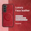 Для Samsung Galaxy S23 S23 Plus S23 Ultra S23 FE Чехол из ПУ кожи с магнитным кольцом, мягким краем, противоударный, против отпечатков пальцев