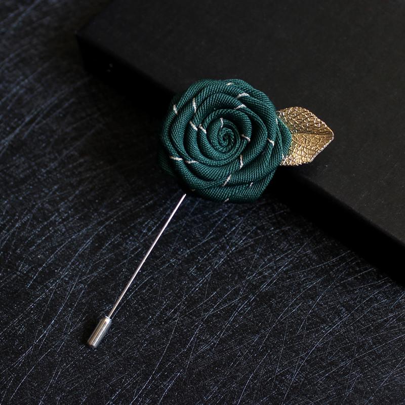 Remiel I Needle Long Upscale Brooches And Pins For Men S Suit Shirt Ribbon Rose Brooch Korean Girls Corsage Pocket Towel Collar