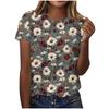 3D Rose Daisy Printed Women's T-shirt Summer Fashion Flower Pattern Short Sleeve Top Oversized Women's T-shirt Casual Girls' T-shirt