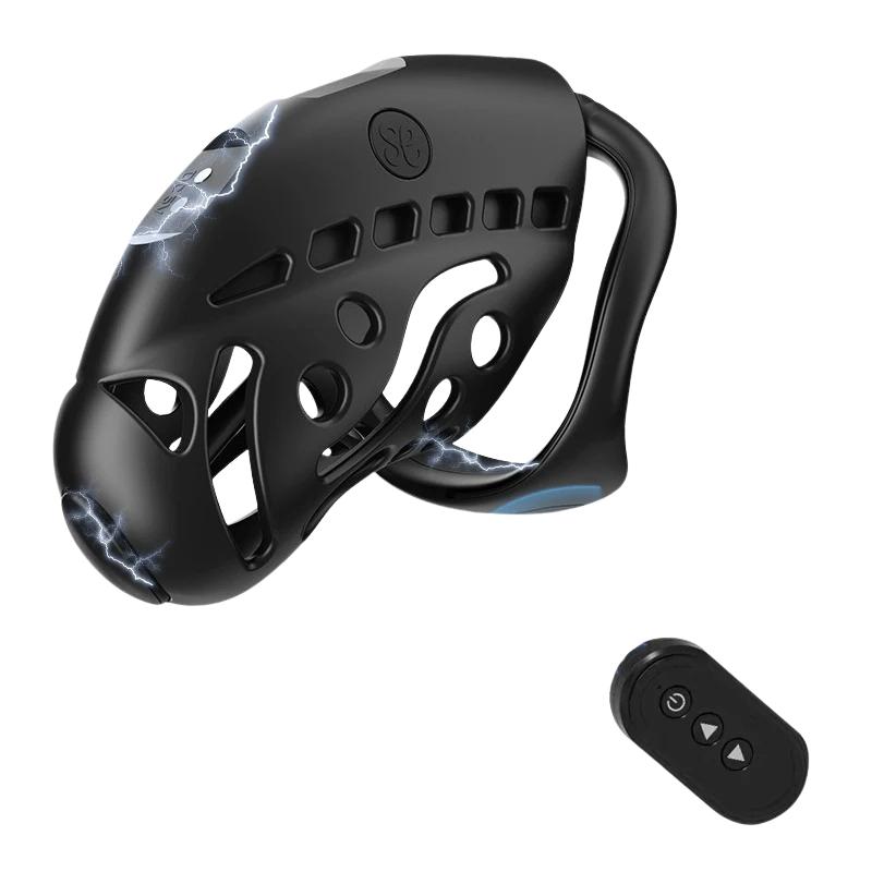 Intelligence Chastity Cage Men 9 Electric Shock SM Conditioning Abstinence Plastic Penis Lock Urethral Blockage Remote Control