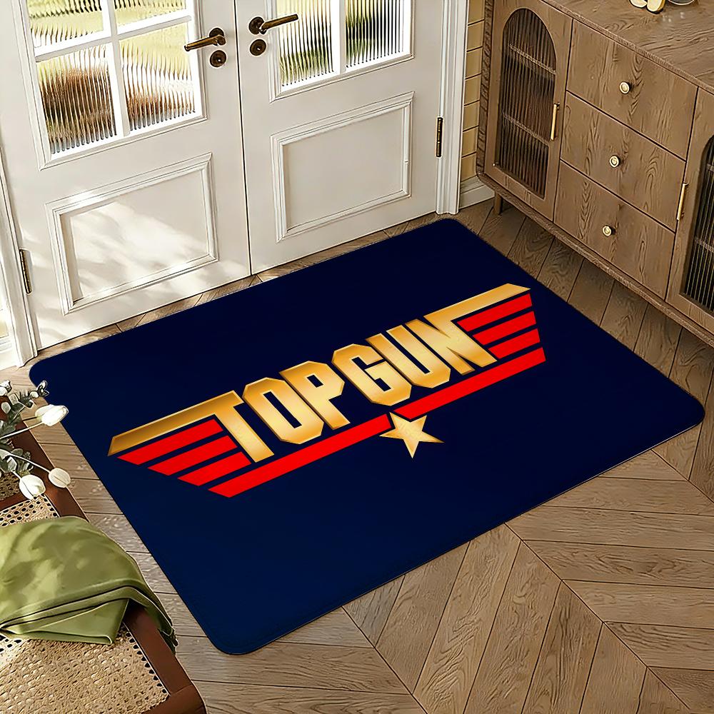 VIKAMA Air Force Fighter Jet Floor Mat Soft Thickened Absorbent Non-Slip Bedroom Living Room Door Mat Home Decor Flannel Rugs