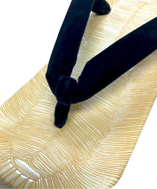 Асакуса в гэтах с чорнымі раменьчыкамі для і японская абутак [Зроблена ў Японіі] Высокая якасць на скураной падэшве (Идеальное кимоно, юката, джинсы. Мужской) (Черный,