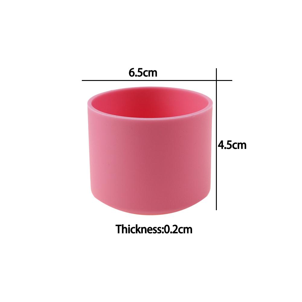For Better Life 1Pc 6.5cm Soft Silicone Cup Bottom Sheath Protector Sleeve For Glass Water Tea Bottle Anti Damage Accessories