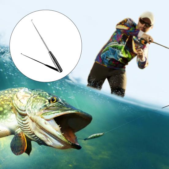 Stainless Steel Fish Hook Remover Quick Fishhook Detacher Security Extractor Disconnect Removal Tools Descending Device Fishing Accessories