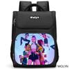 K-pop Истребительница демонов Девичья группа Модный детский рюкзак HD-принт Большая вместимость Водонепроницаемый студенческий рюкзак Сумка для ноутбука
