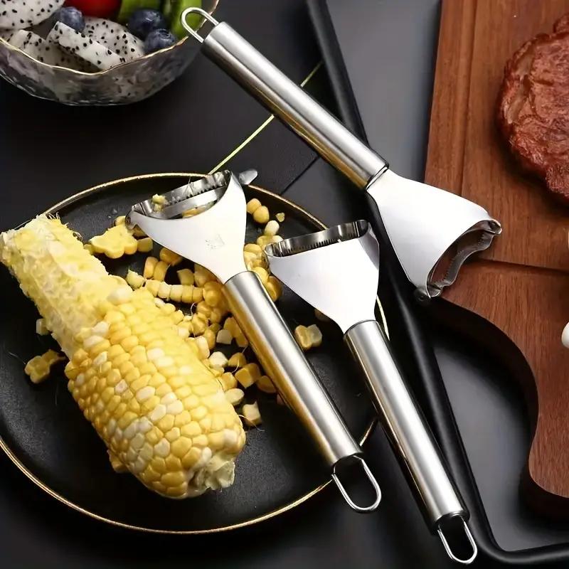 Professional Stainless Steel Corn Stripper Kitchen Tool Corn Kernel Remover Peeler Easy Use Multifunctional Corn Cob Cutter For Home Cooking
