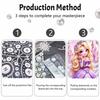 Disney Princess Pearl Painting Handmade DIY Pearl Art Painting Simple Living Room Hanging Painting Decoration