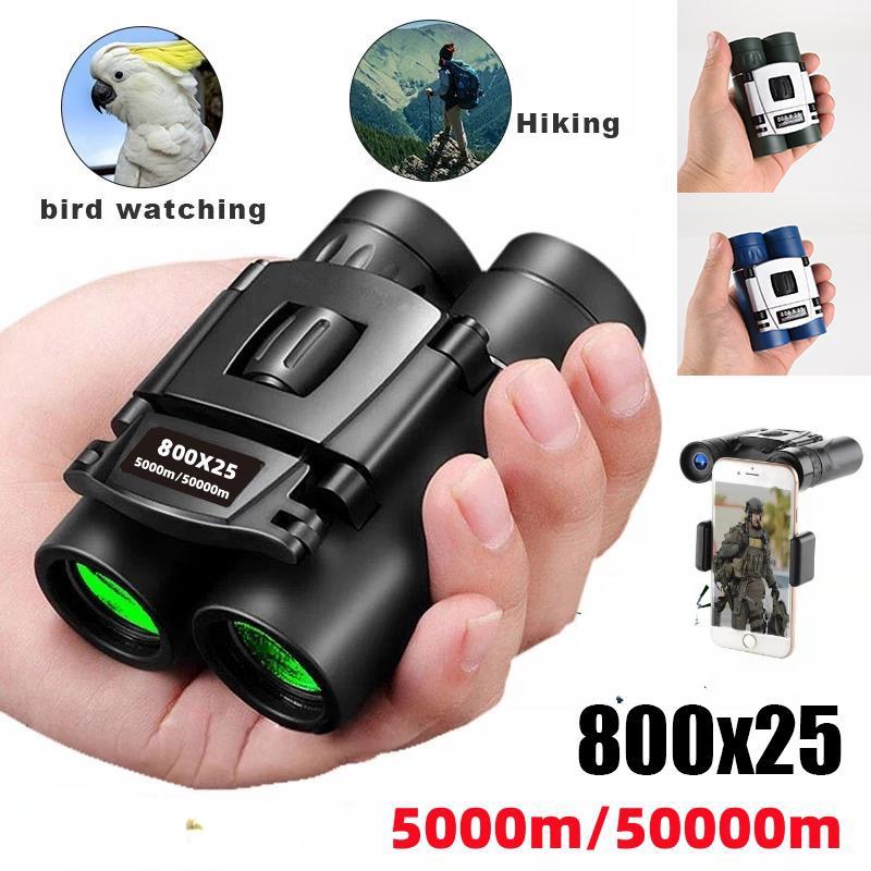 Мощный бинокль 800x25, телескоп дальнего действия, HD-зум, портативный складной, ночного видения при слабом освещении