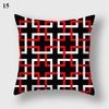 Housses De Coussin De Canapé À Motif Géométrique, Taie D'oreiller De Voiture, Décoration D'intérieur, Salon, Noir, Rouge