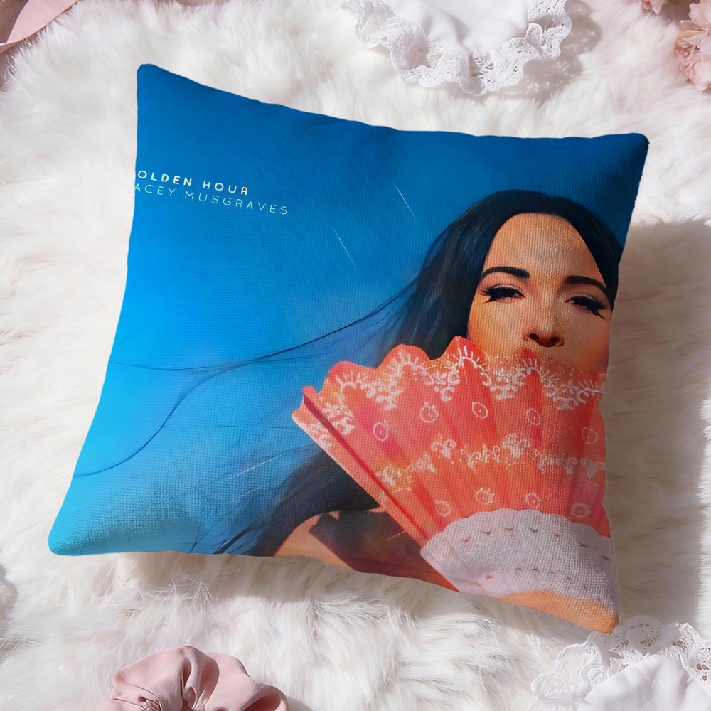 k-Kacey Musgraves Cushion Cover Premium Comfort Reversible Pillow Cove -Two in One Design for Any Room & Car Interior