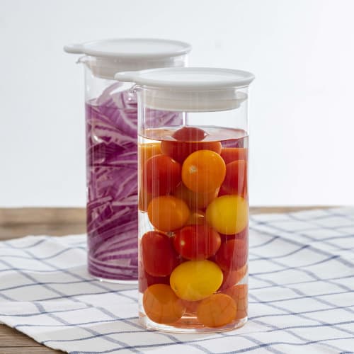 HARIO Банка для маринования, 700 мл, Контейнер для хранения маринадов, Белый, Сделано в Японии, VPP-700-W