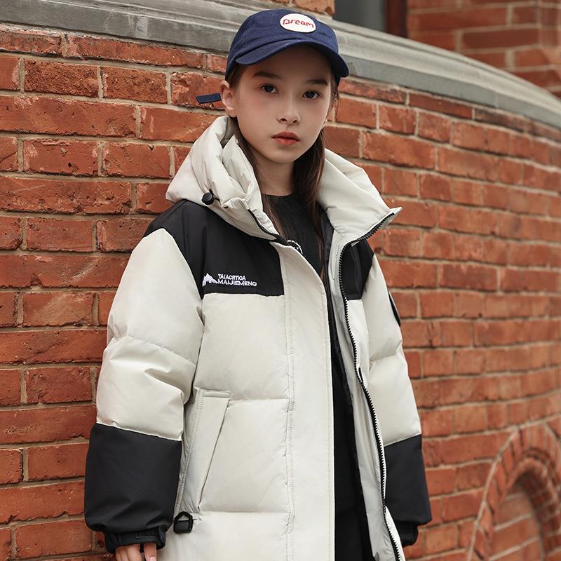 Boys and Girls Down Jacket Mid-length Thick Winter Warm Stylish Coat
