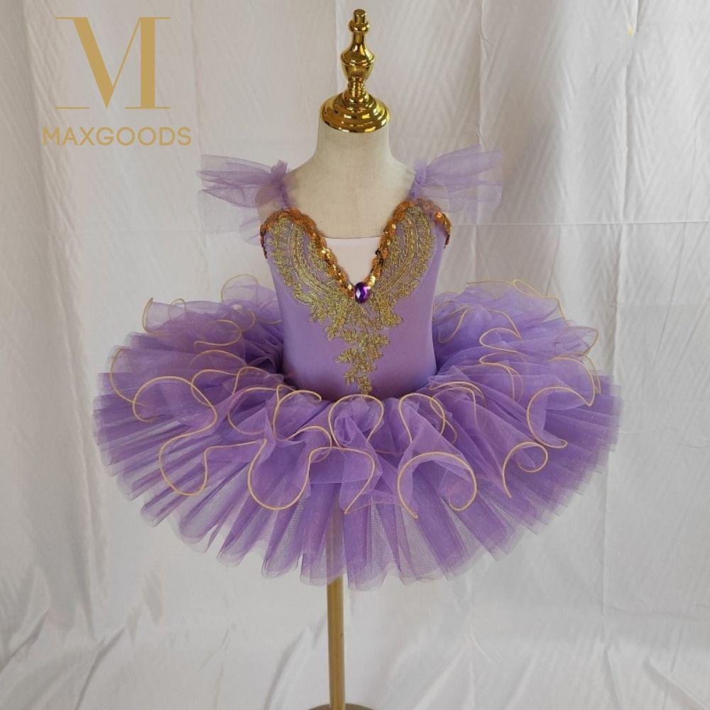 Fashion Sequin Kids Ballet Dress Rhinestone Modern Ballet Tutu Party Dress Puffy Performance Clothes Dance