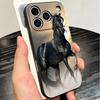 Мягкий чехол для телефона с изображением скачущей черной лошади для iPhone 16 16E 17 Air 15 Pro Max 14 Plus 13 Mini 11 12 7 Черная задняя крышка