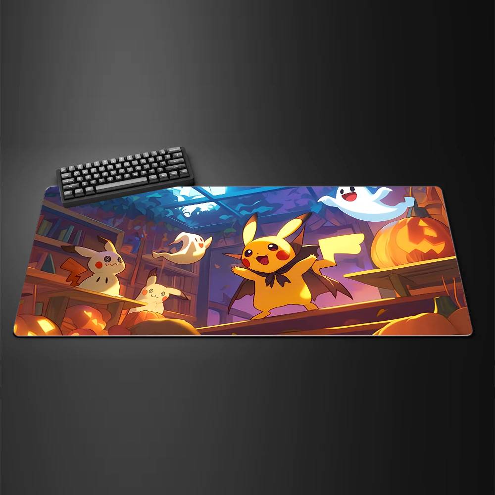 Pokemon Eevee Gaming Mouse Pad Large Desk Mat 2MM Stitched Edge Keyboard Pad Non Slip Rubber Base Office Table Mat